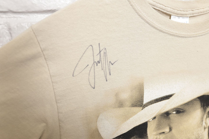 2000s Vintage Justin Moore Signed Country T Shirt Size Small