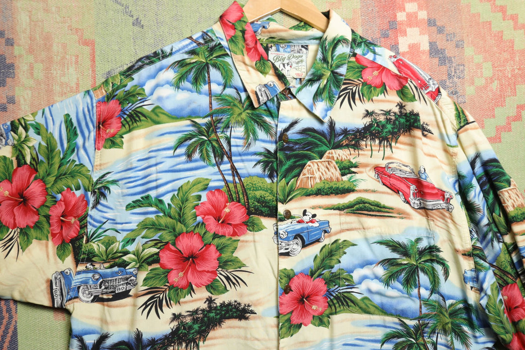 Big dogs Hawaiian Vintage Rayon Shirt XXL 90s