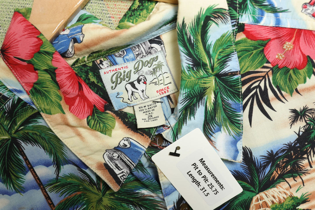 Big dogs Hawaiian Vintage Rayon Shirt XXL 90s