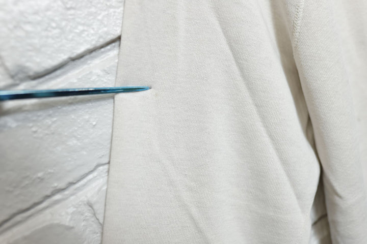 Distressed Vintage Stained White Sweatshirt 80s Medium
