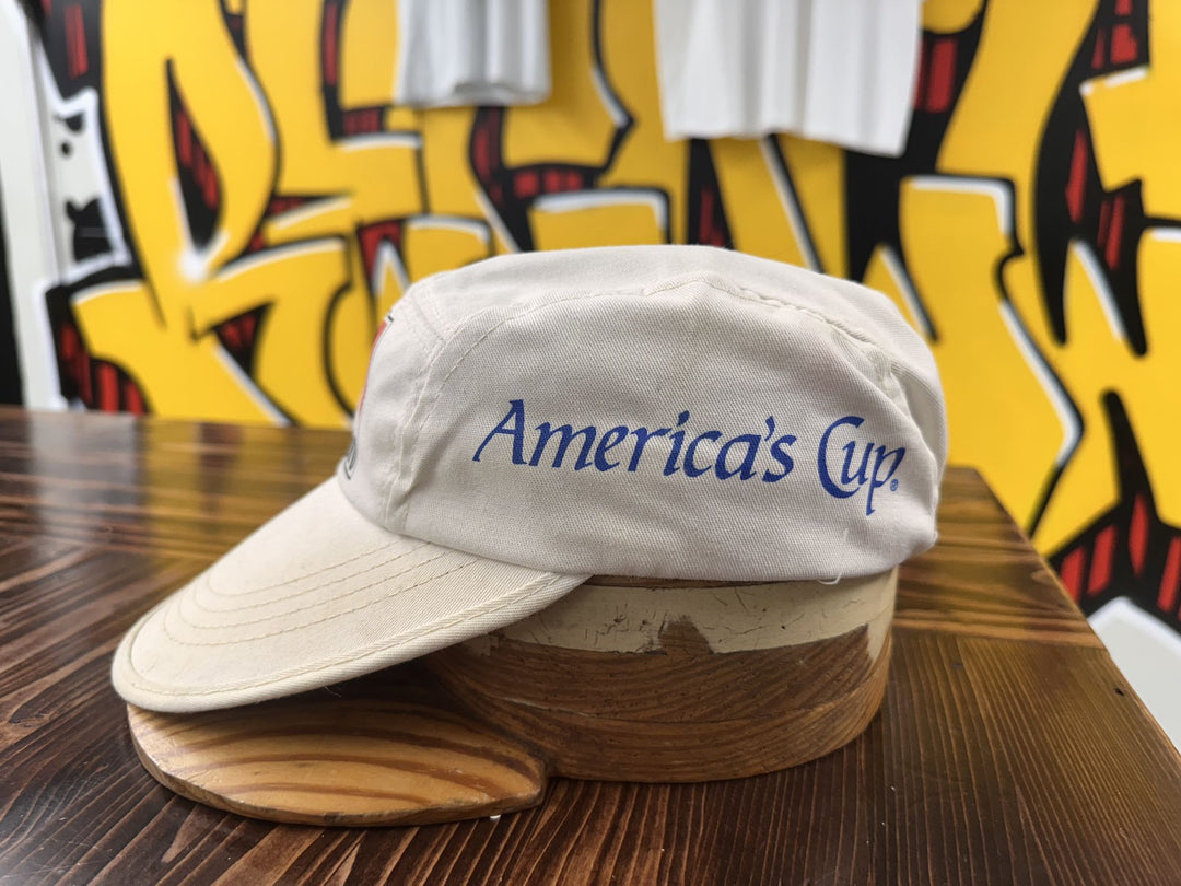 Marlboro America's Cup Vintage Long bill 5 Panel Hat 80s Cap San Diego