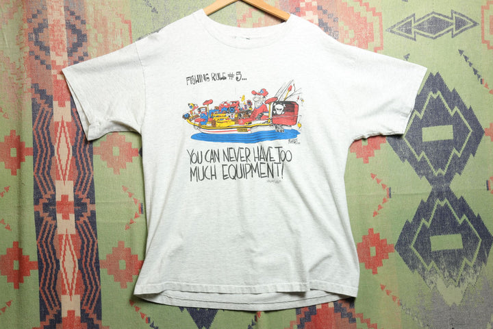 Fishing Rule 5 Vintage T Shirt XL 90s