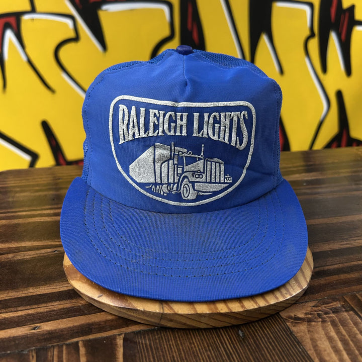 Raleigh Lights Vintage Snapback Trucker Hat 80s