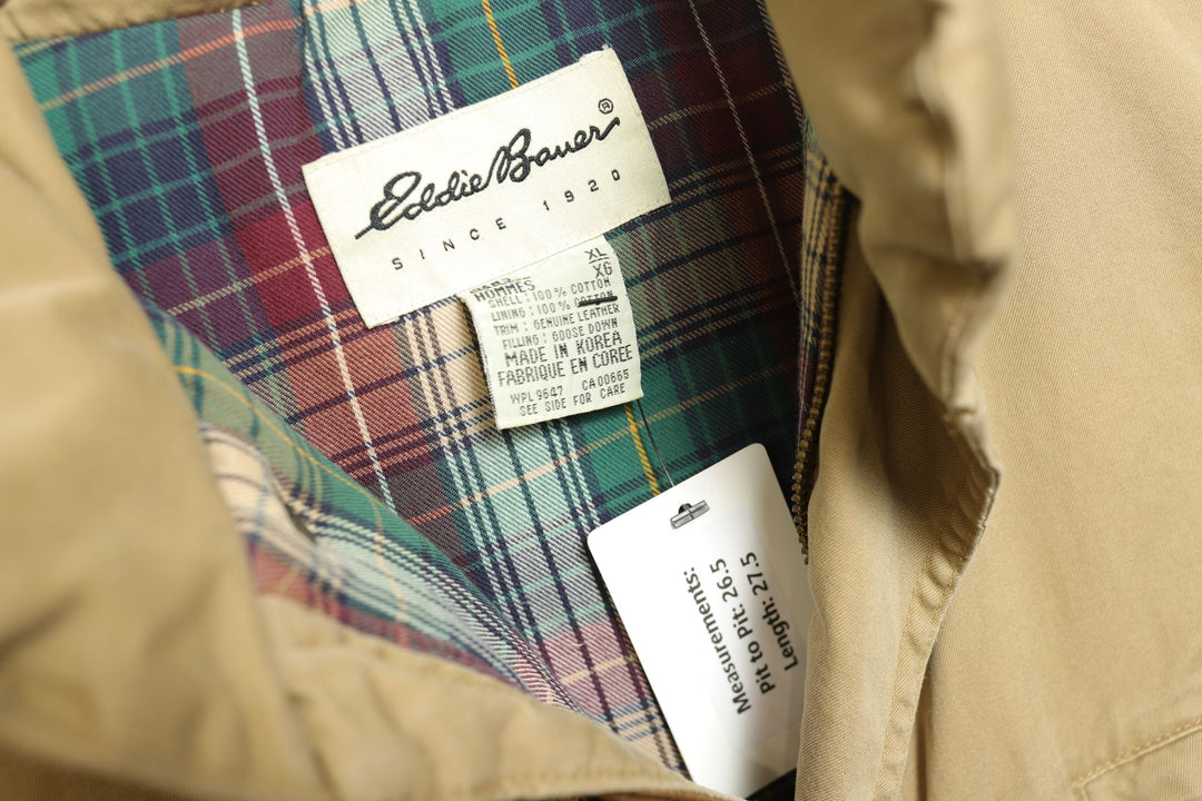 Eddie Bauer Vintage Flannel Lined Vest 90s XL