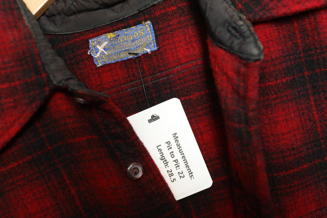 1940s Pendleton Wool Vintage Plaid Shirt Medium 40s True Vtg