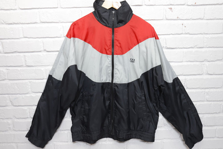 USA Olympics Vintage Red and Black Jacket Medium 90s