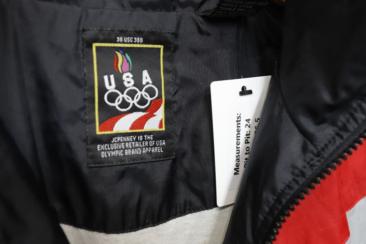 USA Olympics Vintage Red and Black Jacket Medium 90s