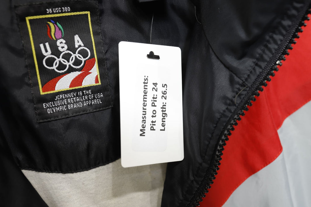 USA Olympics Vintage Red and Black Jacket Medium 90s