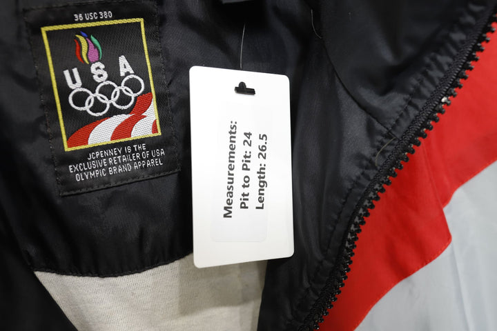 USA Olympics Vintage Red and Black Jacket Medium 90s