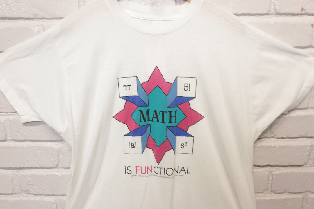 80s Vintage Math is Functional T Shirt Size XXL