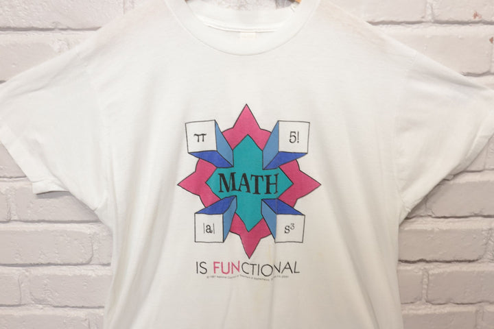 80s Vintage Math is Functional T Shirt Size XXL