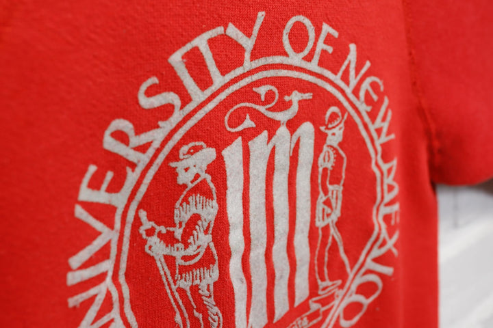 University of New Mexico Vintage Flocked Sweatshirt 80s YOUTH 6-8