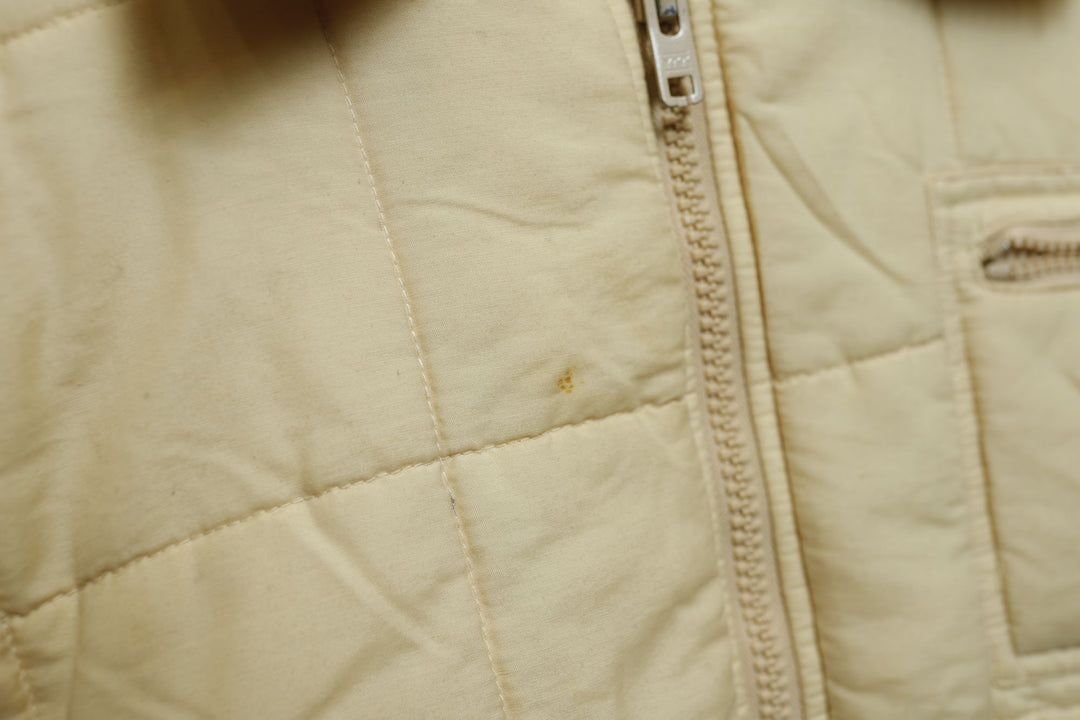 Tan Quilted Vintage Jacket Large 80s