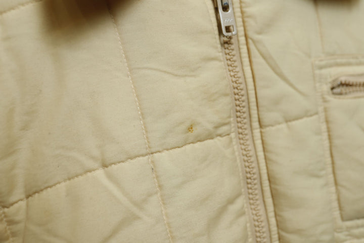 Tan Quilted Vintage Jacket Large 80s