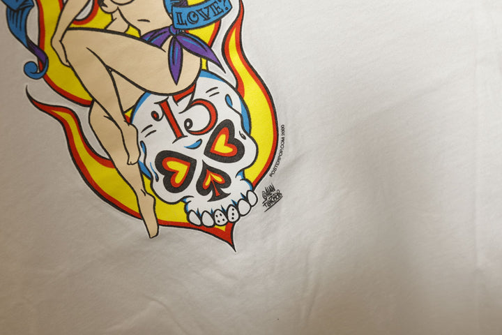 Poster pop Tattoo Pinup Girl Vintage T Shirt XL 2000s