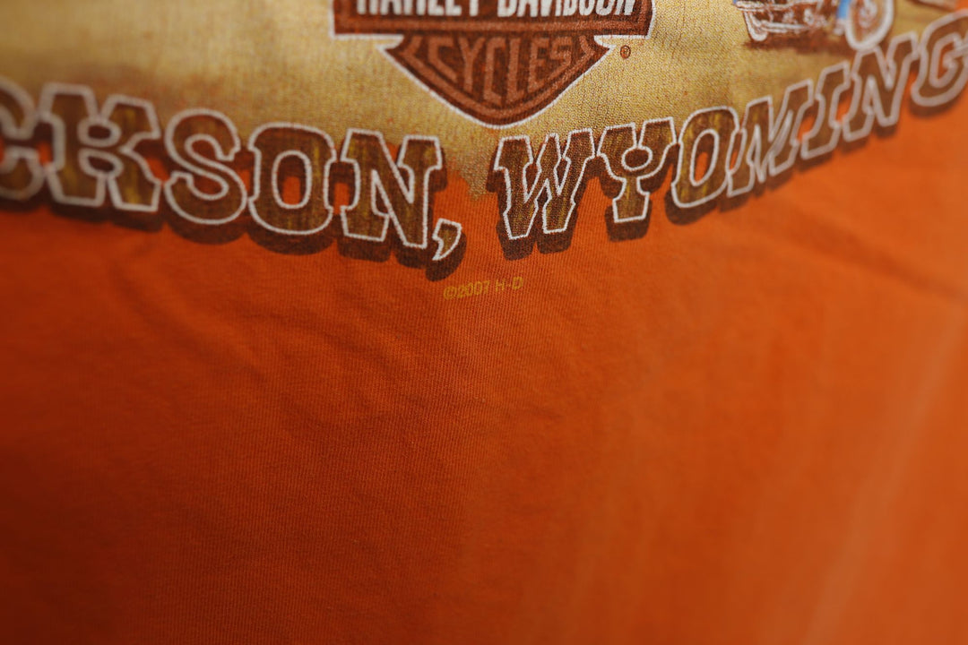 Harley Davidson Vintage Jackson Hole T Shirt 2000s XXL