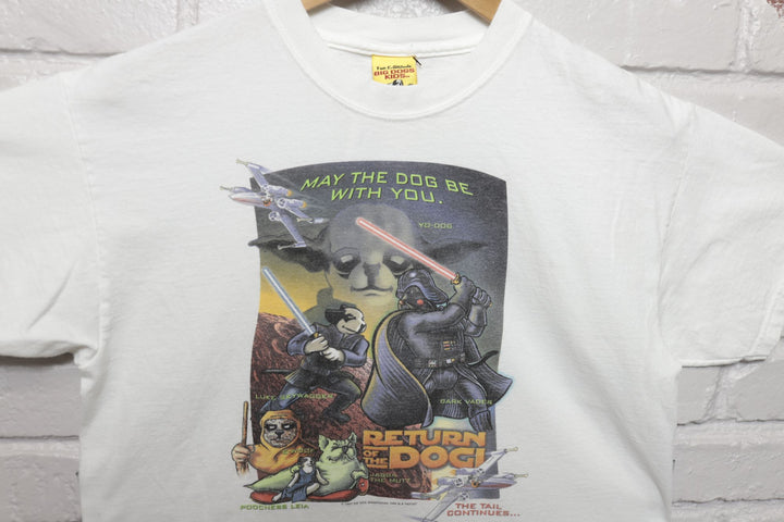 90s Vintage Big Dog Star Wars Parody T Shirt Size Medium