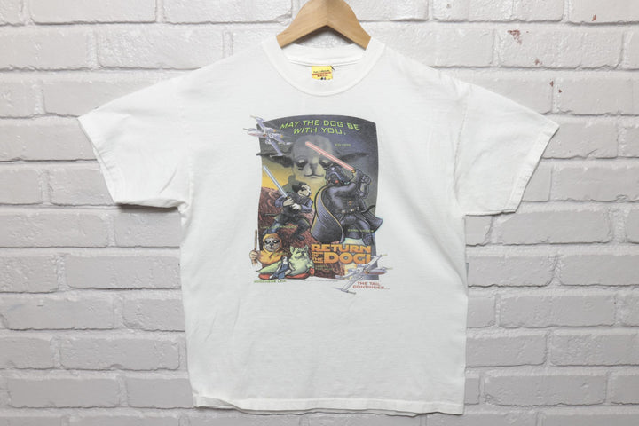 90s Vintage Big Dog Star Wars Parody T Shirt Size Medium