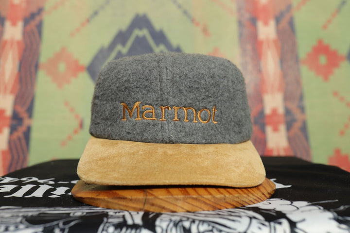 Marmot Vintage Suede Brim Strapback Hat 90s