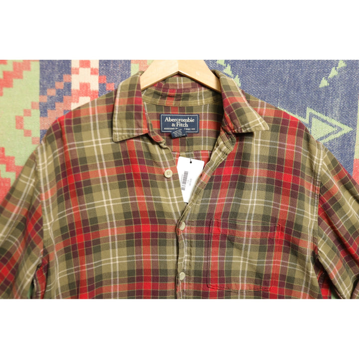 Led Zeppelin Patch Abercrombie Vintage Plaid Shirt Medium 2000s