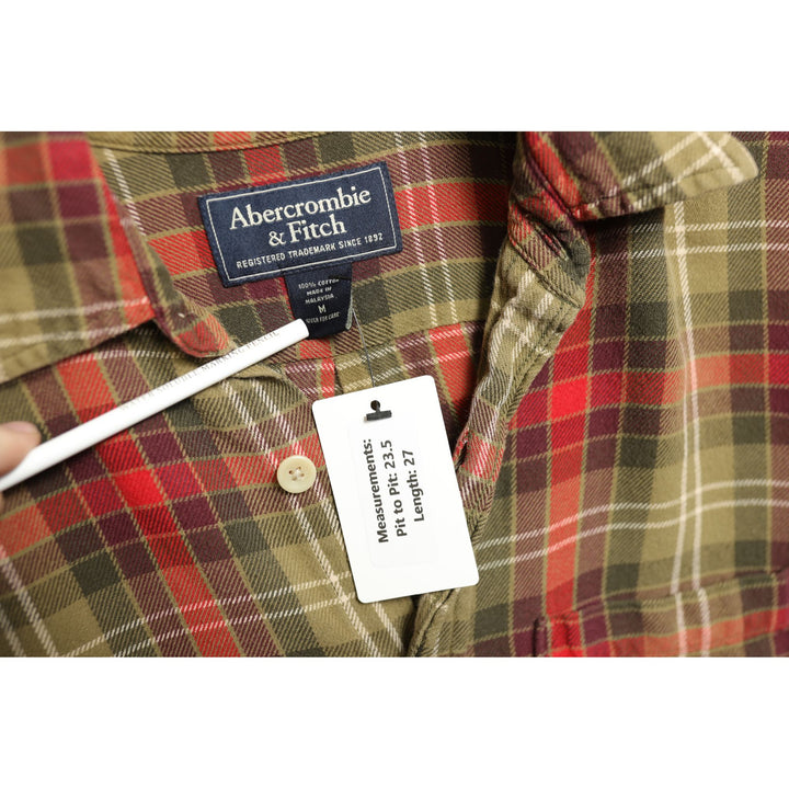 Led Zeppelin Patch Abercrombie Vintage Plaid Shirt Medium 2000s