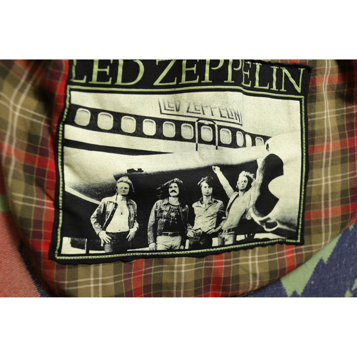 Led Zeppelin Patch Abercrombie Vintage Plaid Shirt Medium 2000s