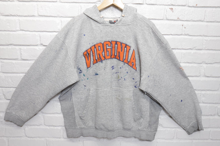 Virginia Vintage Distressed Hoodie XL 2000s