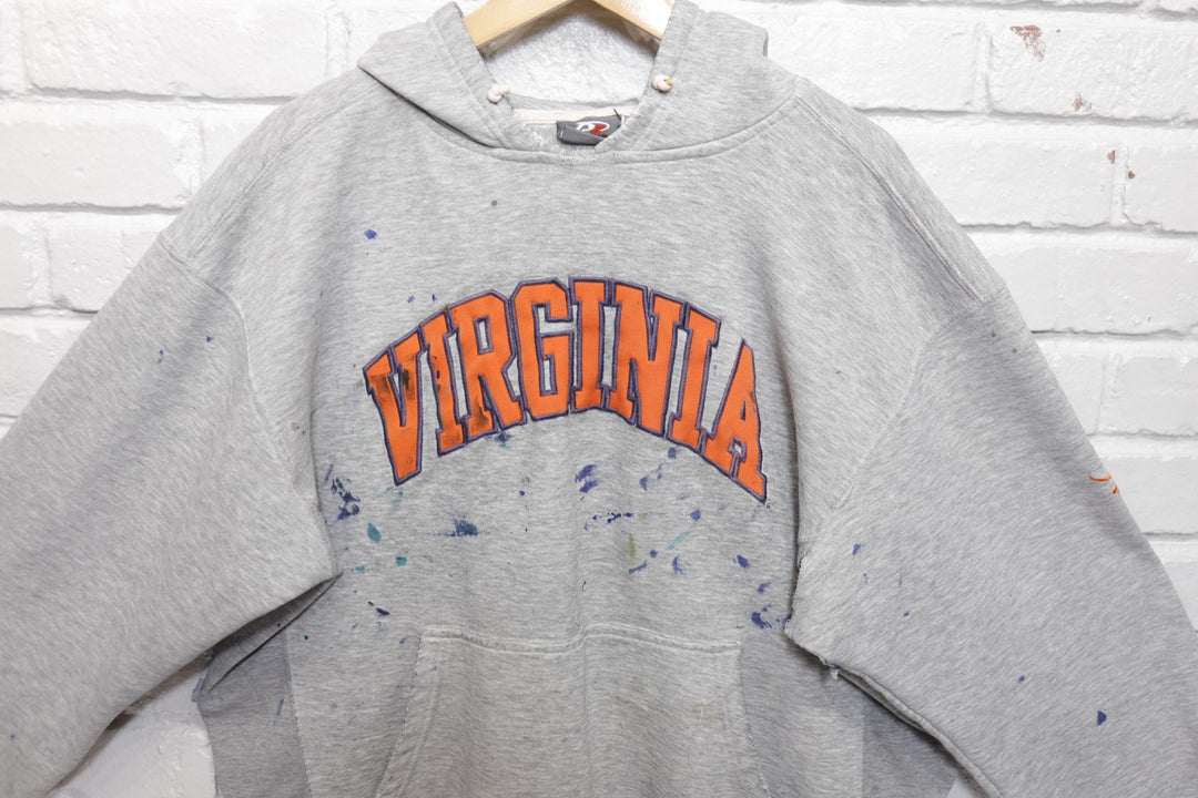 Virginia Vintage Distressed Hoodie XL 2000s