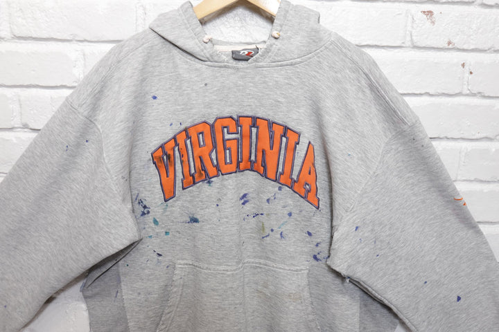Virginia Vintage Distressed Hoodie XL 2000s