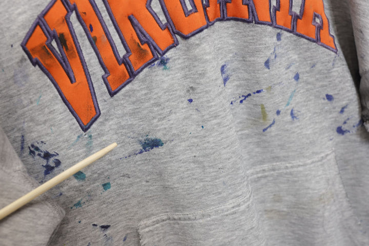 Virginia Vintage Distressed Hoodie XL 2000s