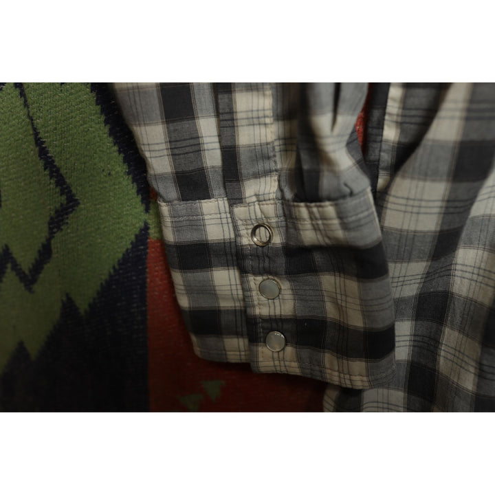 Wrangler Vintage Plaid Pearl Snap Shirt Large 2000s