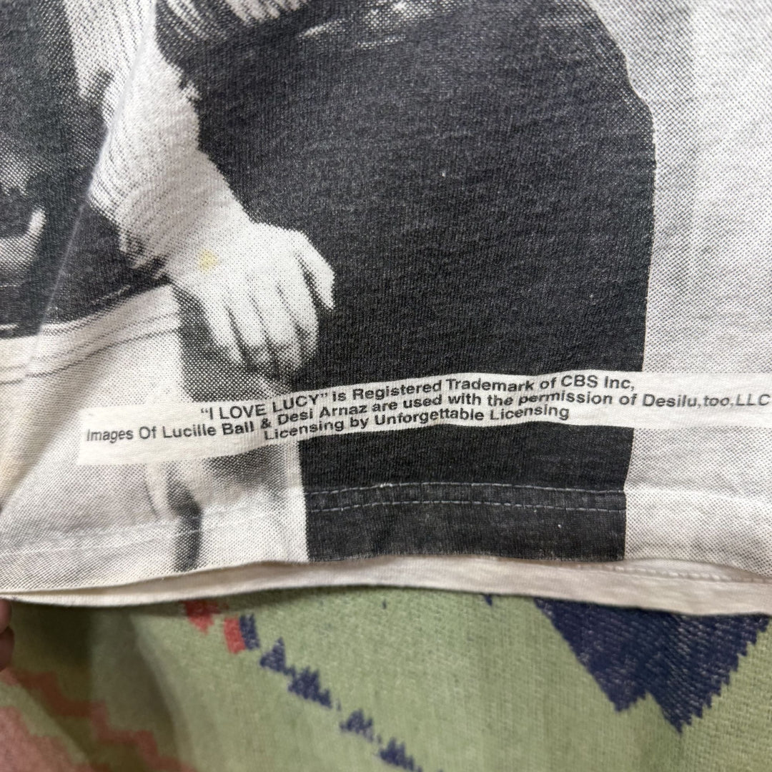 I Love Lucy Vintage All Over Print T Shirt XL 90s