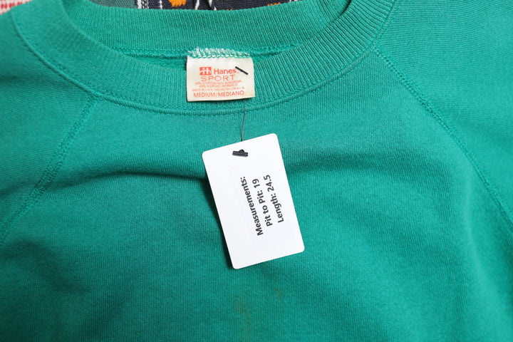 Hanes Sport Vintage Teal Sweatshirt Medium 90s