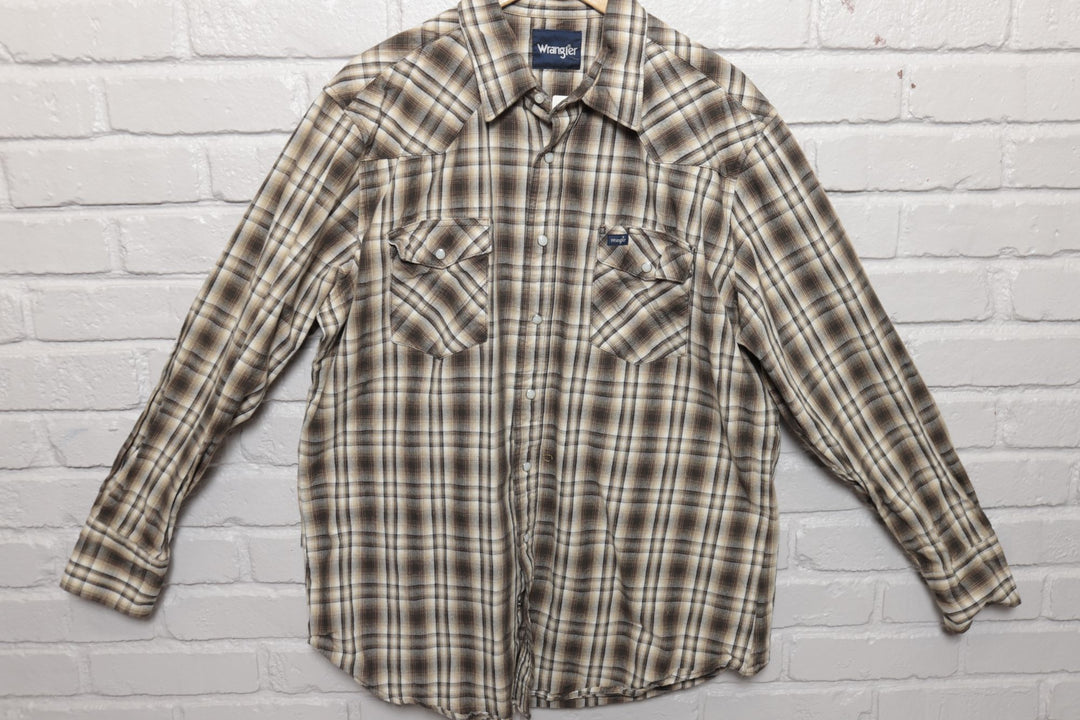 Wrangler Vintage Plaid Button Down Shirt XL 2000s