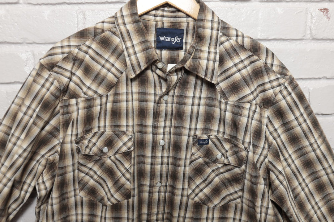 Wrangler Vintage Plaid Button Down Shirt XL 2000s