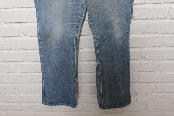 70s Vintage Lee Rider Faded Whiskered  Jeans Size 35/29.5