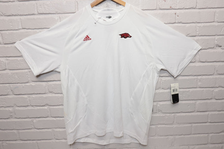 University of Arkansas White Jersey T Shirt Size XL