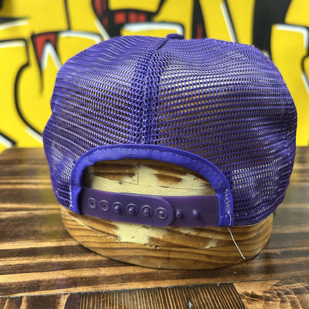Kansas State University Vintage Lucky Stripe Trucker Snapback Hat 80s