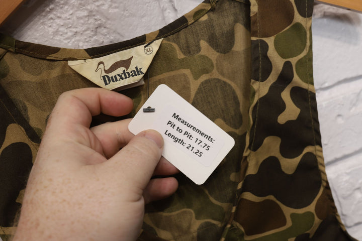 80s Vintage Duxbak Camo Vest Size XL