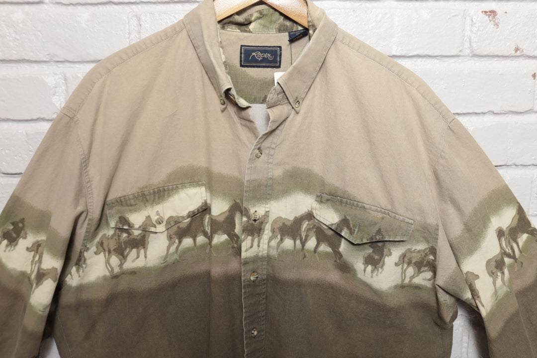 Roper Vintage Western XXL Button Down Shirt 2000s