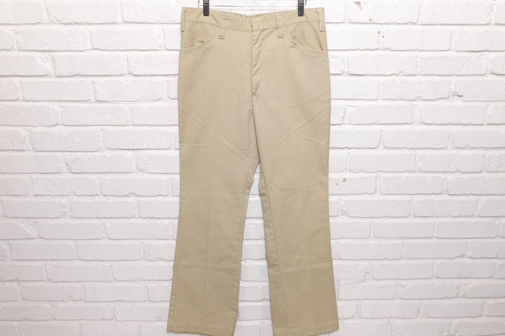 Dickies Vintage Tan Flare Pants 70s 33/31