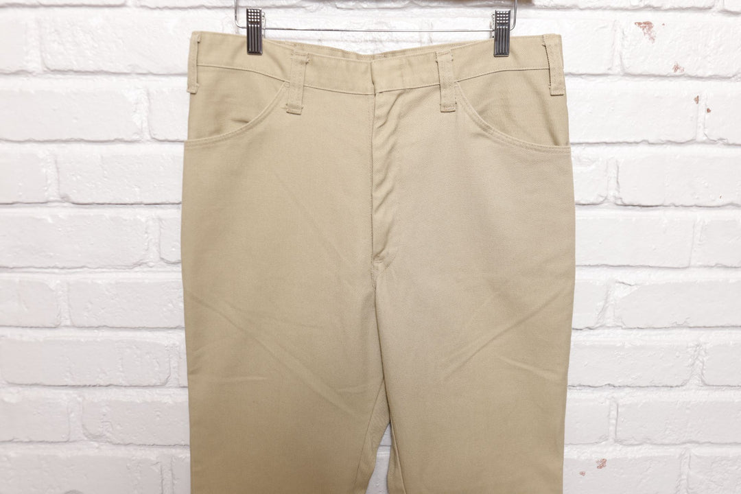 Dickies Vintage Tan Flare Pants 70s 33/31