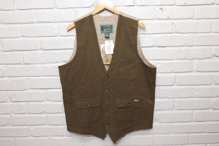 Woolrich Wool Herringbone Vest Size Large