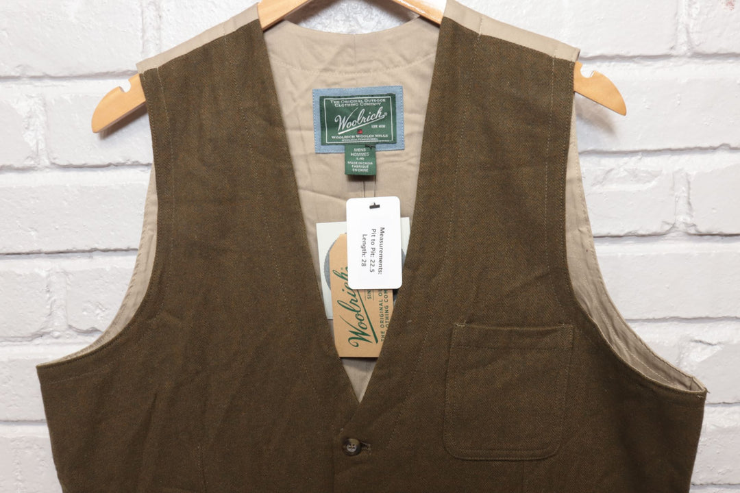 Woolrich Wool Herringbone Vest Size Large