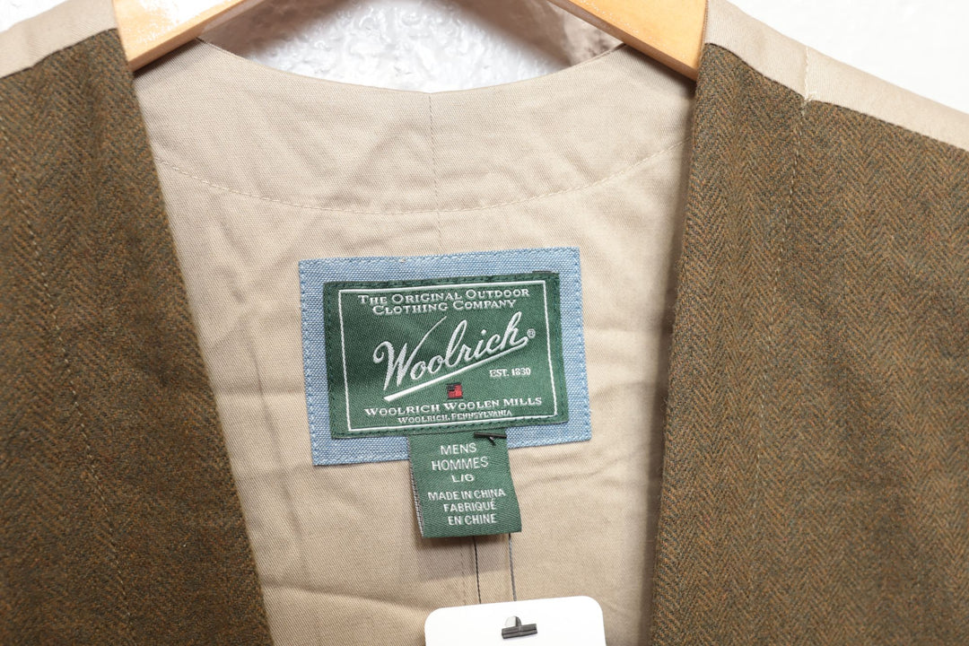 Woolrich Wool Herringbone Vest Size Large