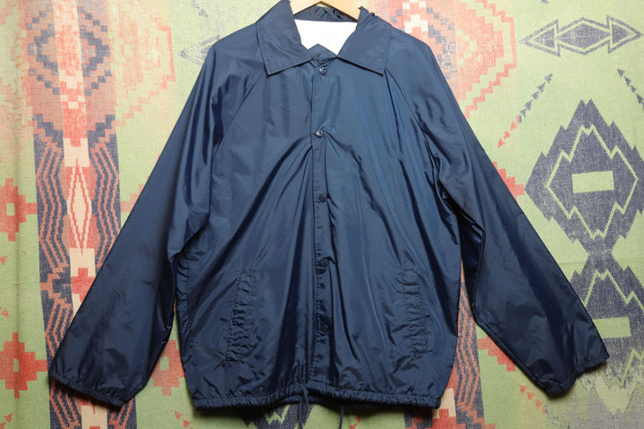 Vintage Navy Windbreaker Jacket Large 90s