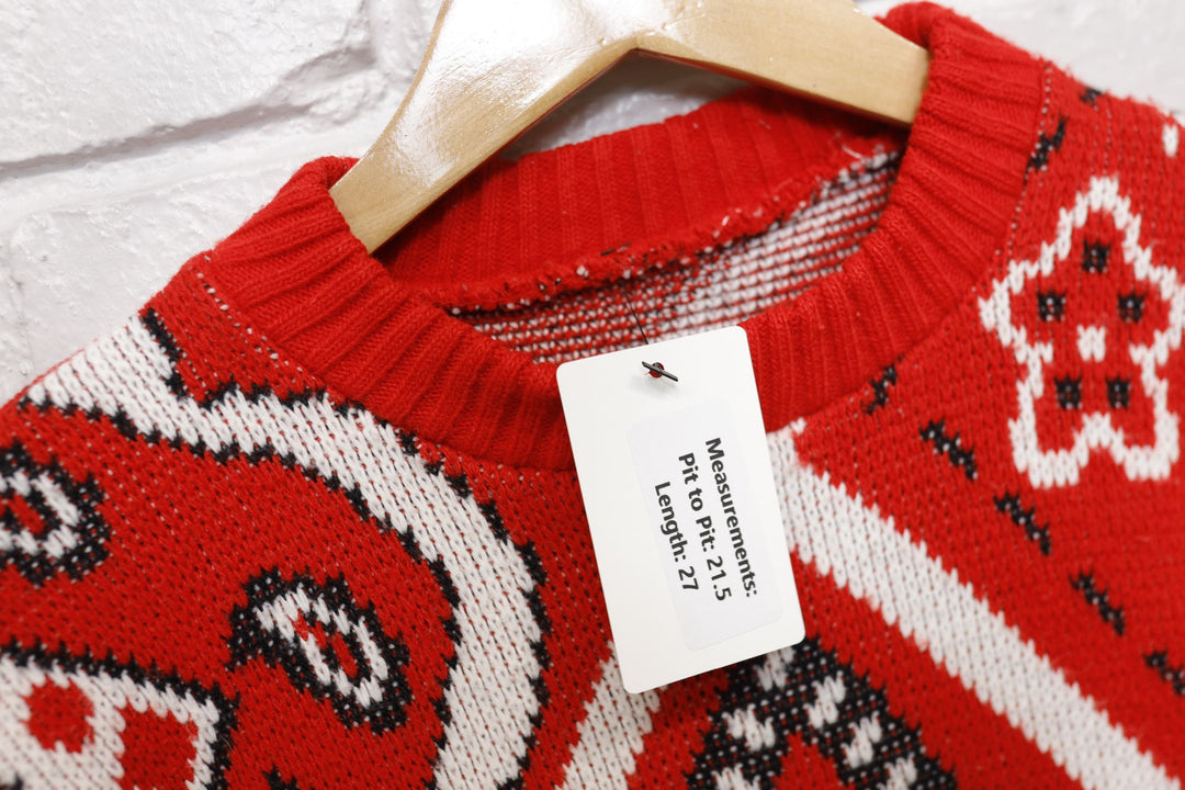 Paisley Bandana Vintage Sweater Medium 90s