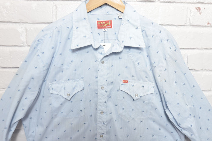 Ely Plains Western Vintage XL Button Down Shirt 90s