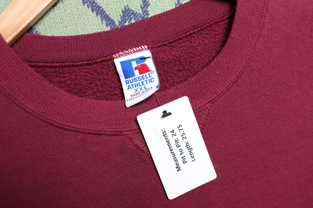 Russell Athletic Vintage Burgundy Sweatshirt XXL 90s