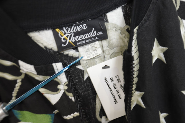 Silver Threads Nautical Flag Vintage Jacket XXL 80s